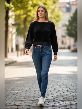 JoyLab Black Relaxed Fit Sweatshirt